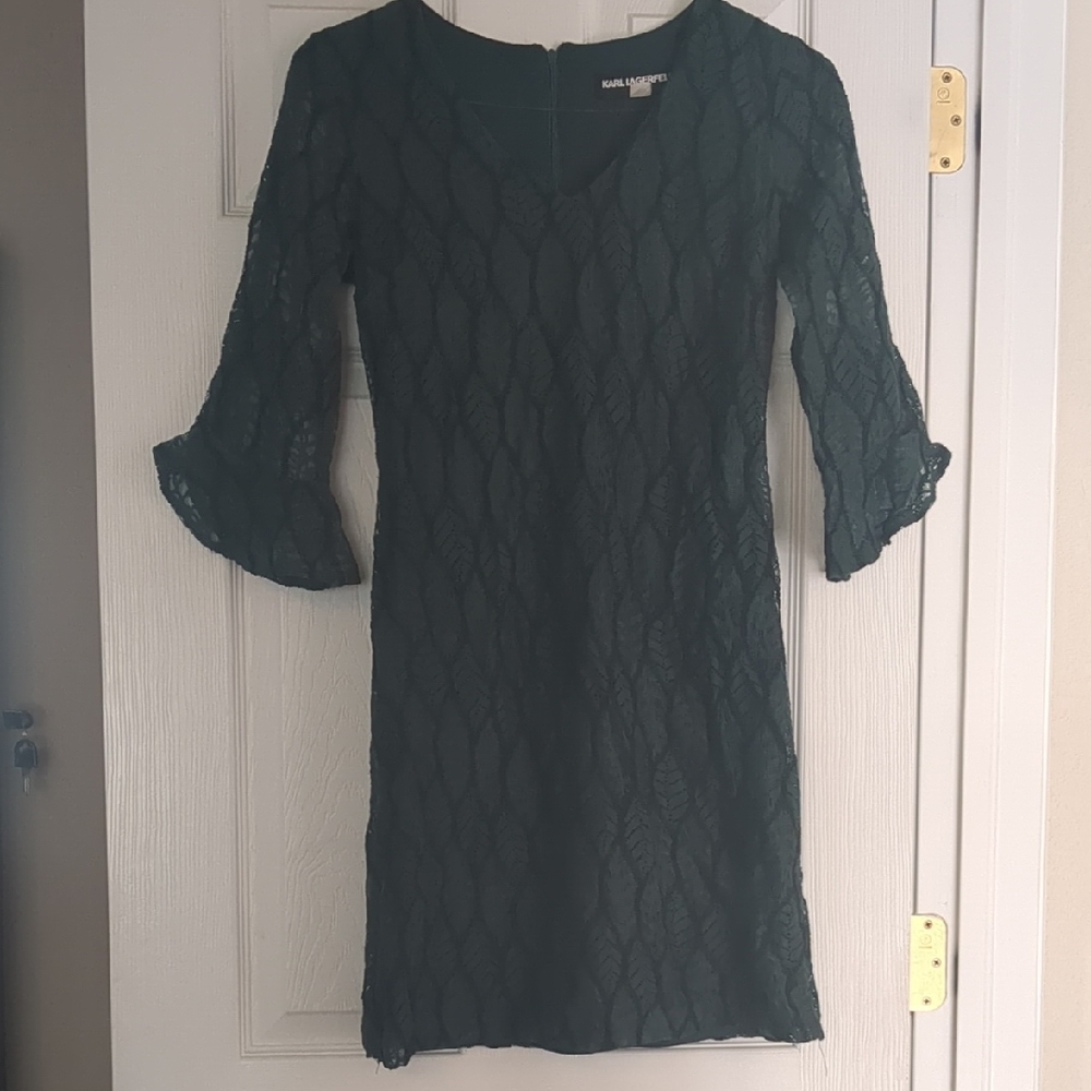 Elegant Green Lace Dress